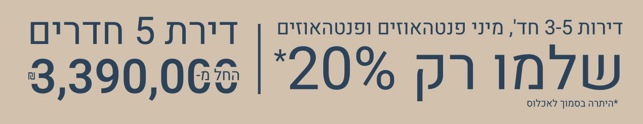 דירות 3-5 חד', מיני פנטהאוזים ופנטהאוזים