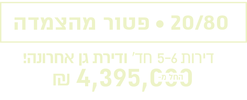 20 80 פטור מהצמדה